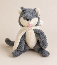 Vintage Dakin Gray Husky Wolf Plush Stuffed Animal Tongue Out Scarf 1989 Toy 15  