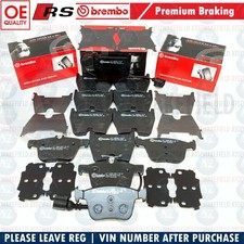 FOR AUDI RS3 8V 15- FRONT REAR GENUINE BREMBO OEM BRAKE PADS SET SENSORS FR RR
