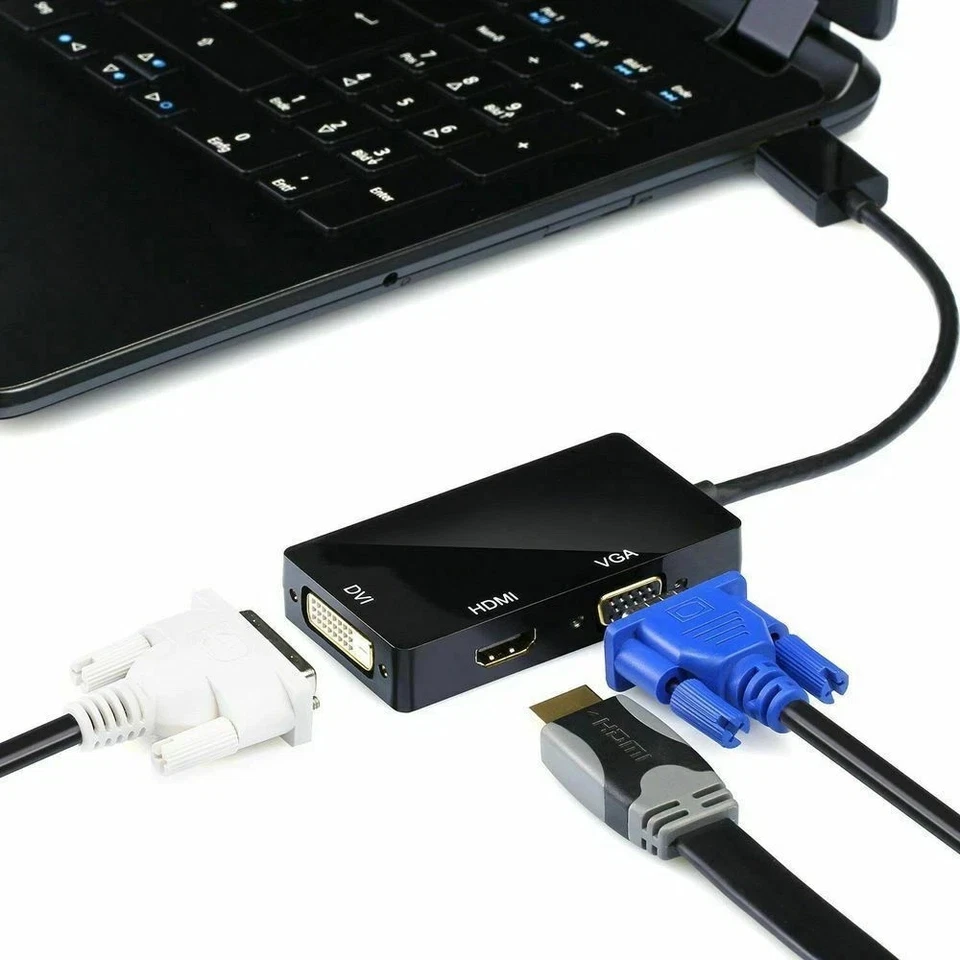 LOT Thunderbolt/Mini Display Port/DP to VGA/HDMI/DVI Adapter For Macbook Pro Air - Image 2 of 4