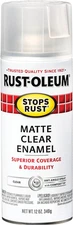 Stops Rust Spray Paint, 12 oz, Matte Clear – Protective Anti-Rust Coating
