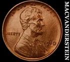 1910 Lincoln Wheat Cent - Choice Gem Brilliant Uncirculated  Lustrous  #J8076