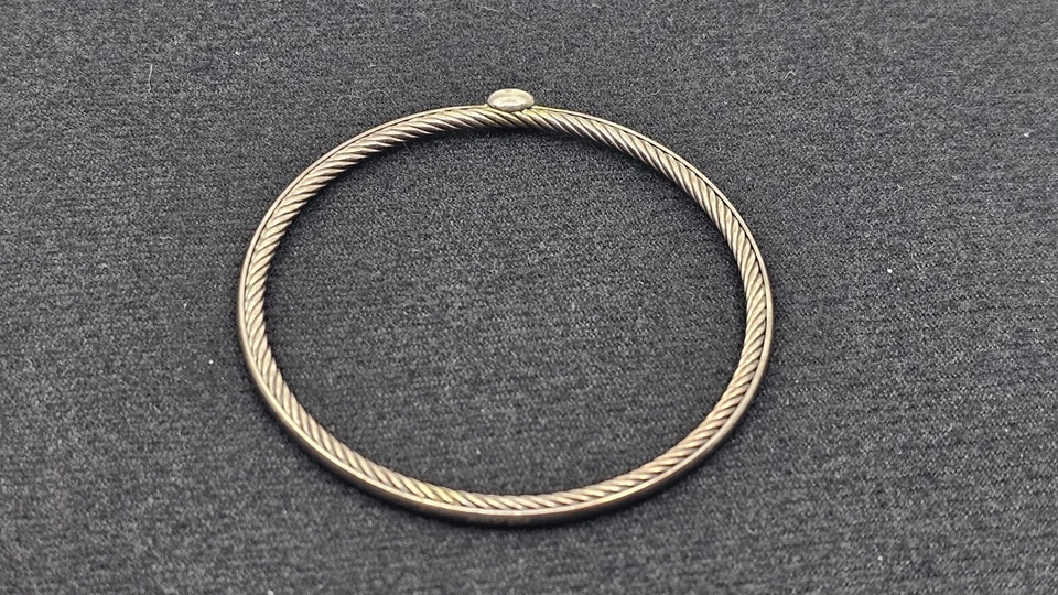 Brazalete David Yurman Plata de Ley 925 Confeti Diamante Cable Foto 4 de 4