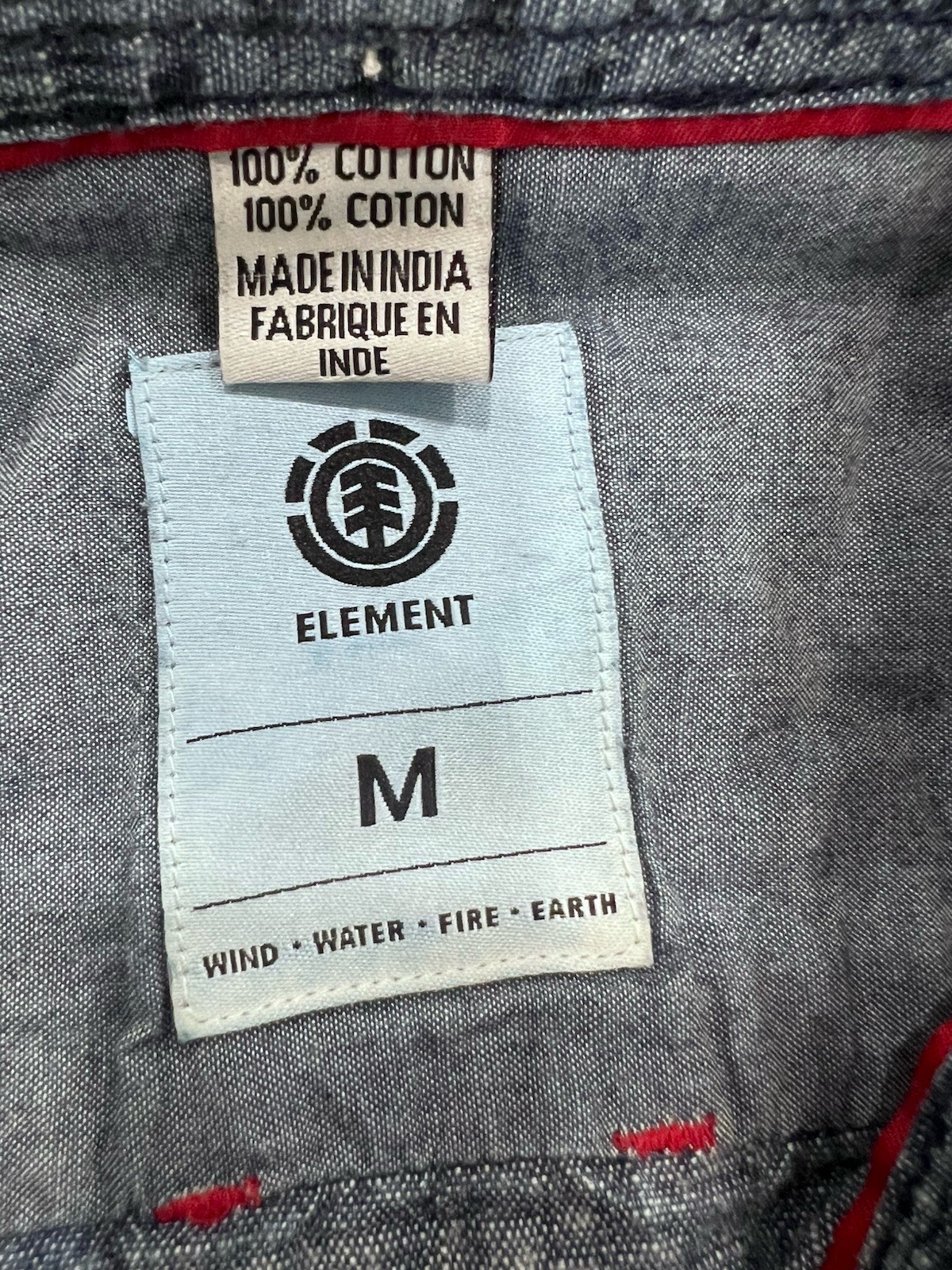 Element Blue Checkered Button Down Short Sleeve S… - image 4