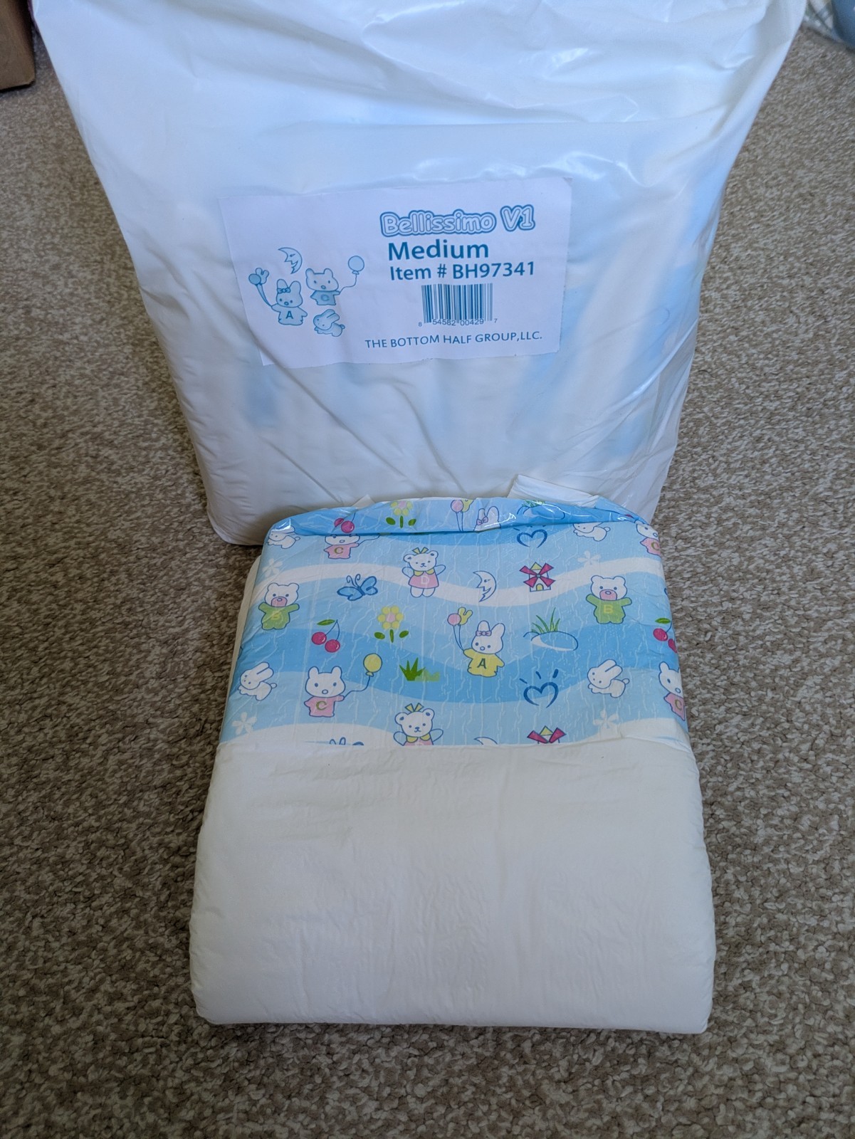 Bambino Bellissimo V1 Diaper Nappy Medium ABDL Sample Of One
