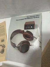 Infinity Electrostatic Headphones ES-1 Rare Silver Face Era Mid Century With Box