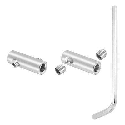 Set for 3mm Cable Clip Holes, 2 Pieces 304 Stainless Steel Double Holes, Silver