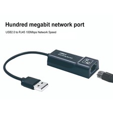 Wired USB 2.0 to RJ45 Ethernet Adapter 10/100Mbps for Laptop PC LAN Card