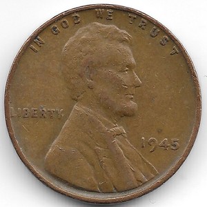 1945 Lincoln Wheat Penny Collectible Coin Error Doubled Die Obverse DDO FS-101