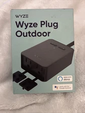 Wyze Plug Outdoor, Dual Outlets Energy Monitoring, IP64, 2.4GHz WiFi Smart Plug,