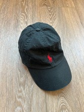Polo Ralph Lauren Classic Cotton Twill Baseball Cap in Black with Red Pony