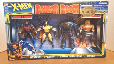 X-MEN DANGER ROOM BOX SET-TOYBIZ 1996-GAMBIT, WOLVERINE, NIMROD
