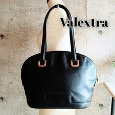 Valextra Vintage Leather Shoulder Tote Bag Unisex Italy Classic Used