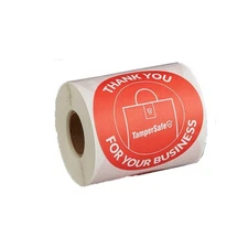 Thank You Tamper Proof Stickers Roll — Tamper Evident Stickers for Bags, Drin...