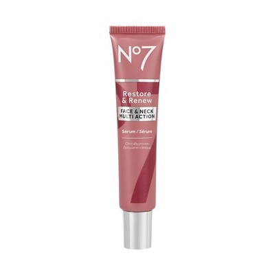 No7 Restore & Renew Face & Neck Serum - Anti-Aging, Deep Wrinkles, 1 fl oz
