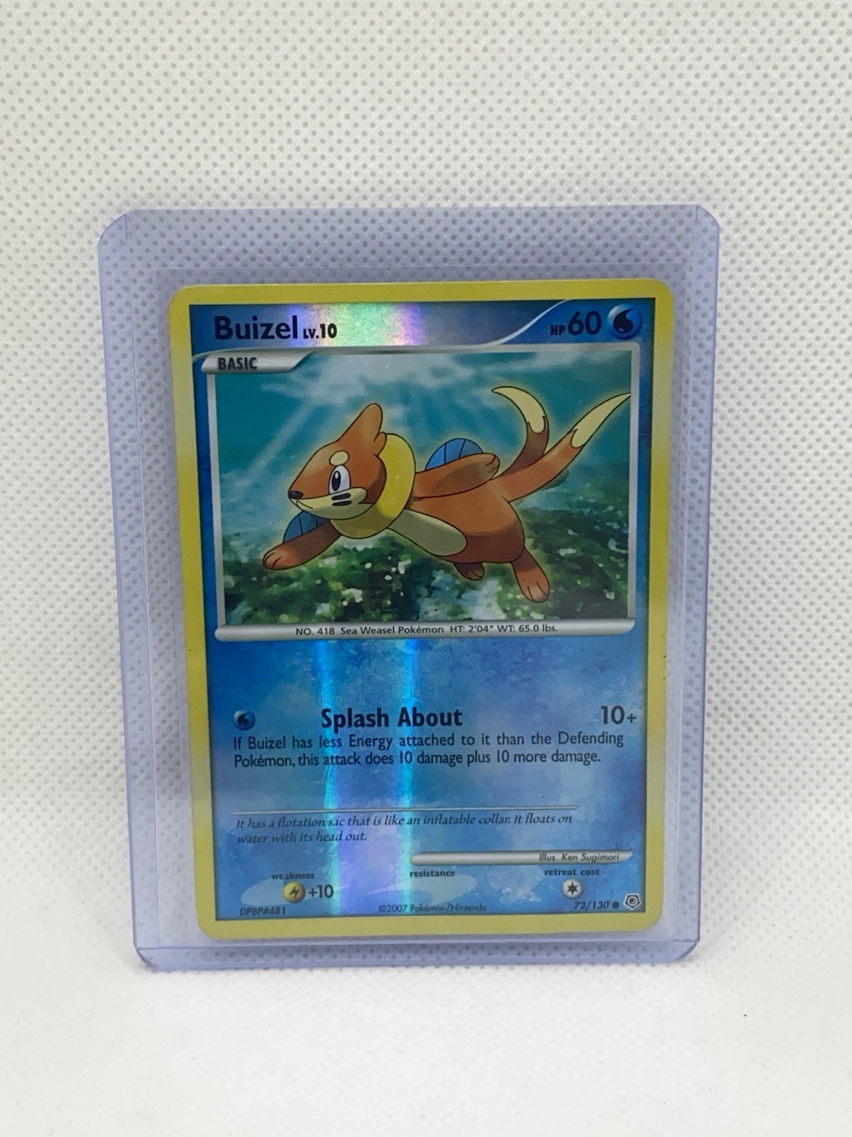Buizel 72/130 Diamond and Pearl Reverse Holo