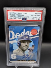 2022 Topps Gallery Modern Artists Freddie Freeman #MA-14 Autograph PSA Auto 10 