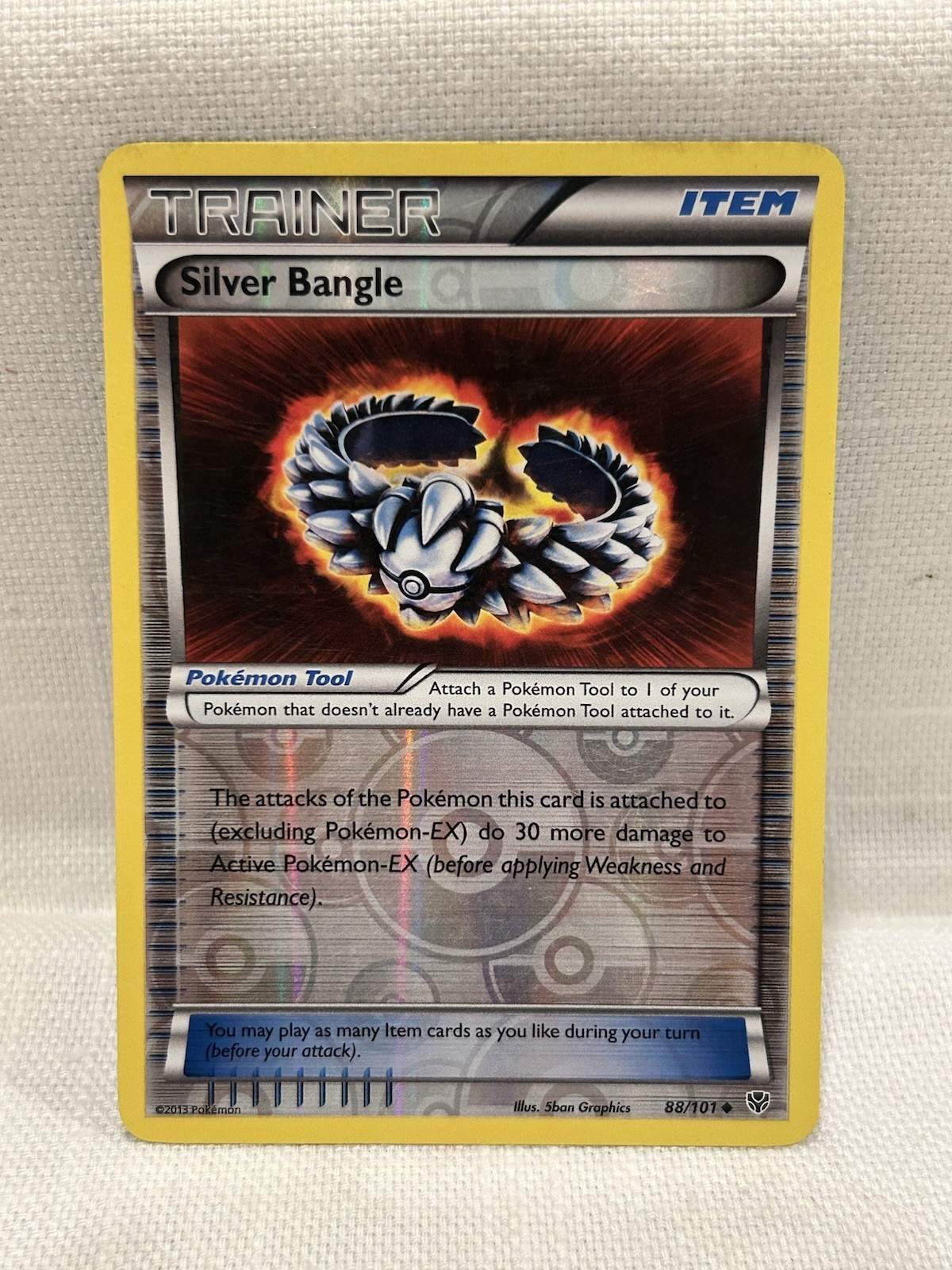 Silver Bangle - 88/101 Reverse Holo Trainer Pokemon TCG Plasma Blast * VLP