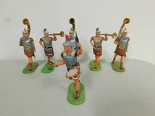 Hausser Elastolin 70mm Roman musician group x6 Lot 10