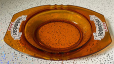 Vintage Hofmeister Lager Amber Glass Ashtray Home Pub Man Cave Bar 23 cm long,