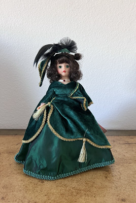 Vintage Madame Alexander Scarlett Doll 8  Gone with the Wind Green Velvet Dress