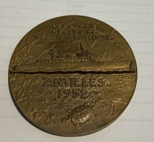 France, Medal, Compagnie Générale Transatlantique, Antilles, Shipping, 1952