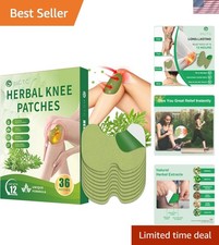 36Pcs Knee Patches: Adhesive Natural Heat Patches for Knee Relief, Wormwood Extr