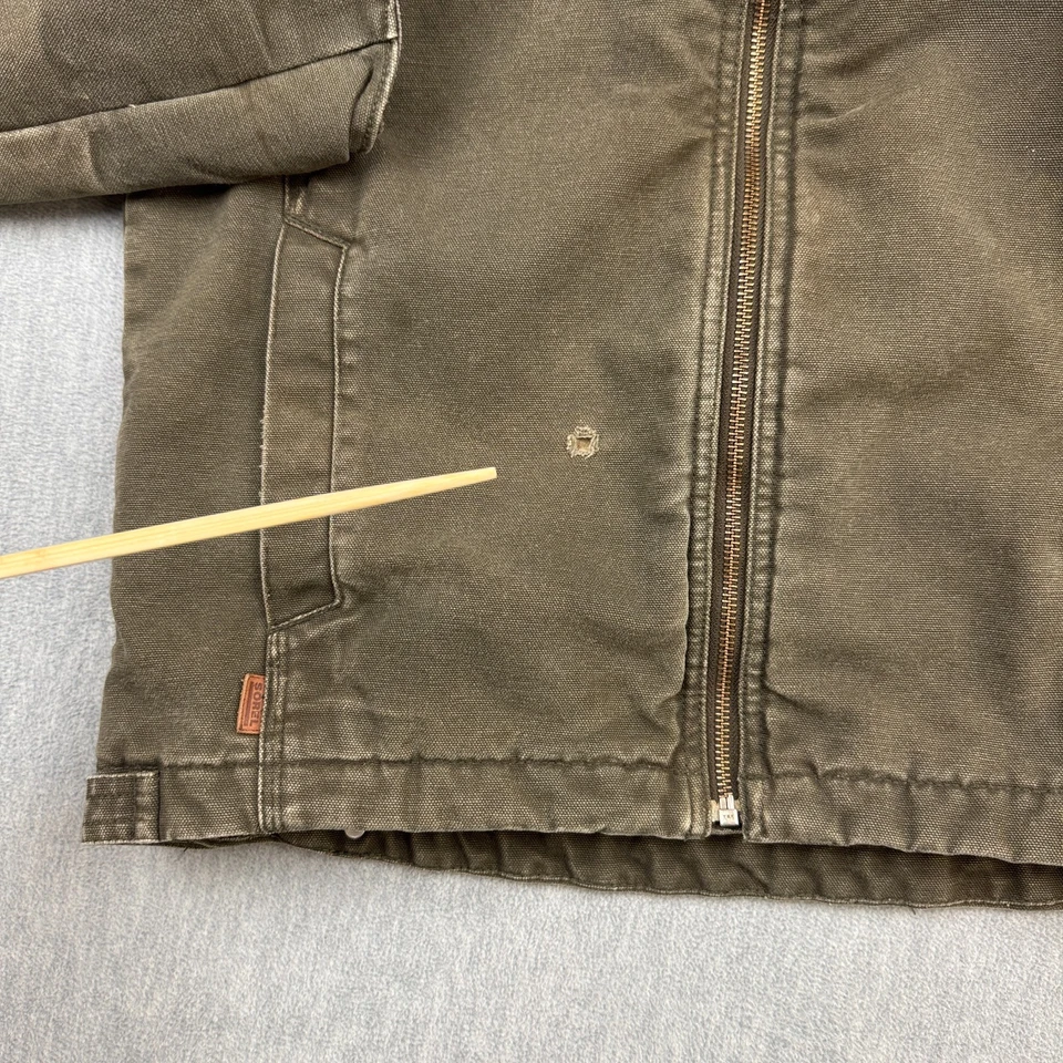 Chaqueta Sorel Para Hombre Pequeña Verde Oliva Cremallera Completa Tareas Lona Granero Exterior Ropa de Trabajo Foto 2 de 4