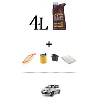 Hoffcar Set Service 4 Filter Und 4L ÖL FüR Peugeot 1007 1.4 Hdi 50Kw Von