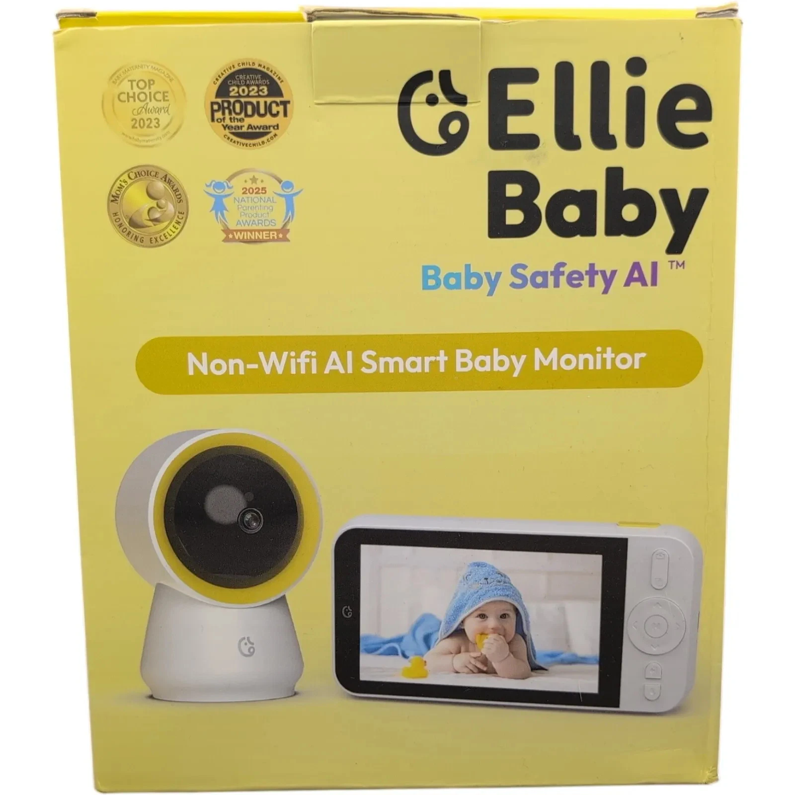 Ellie Baby Non-Wifi AI Smart Baby Monitor Camera 5in Screen SC-AI04 White HD