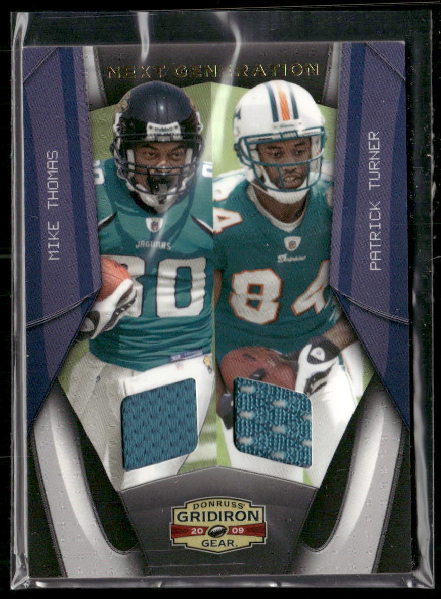 2009 Gridiron Gear #6 Mike Thomas Patrick Turner Next Generation Relic #/250