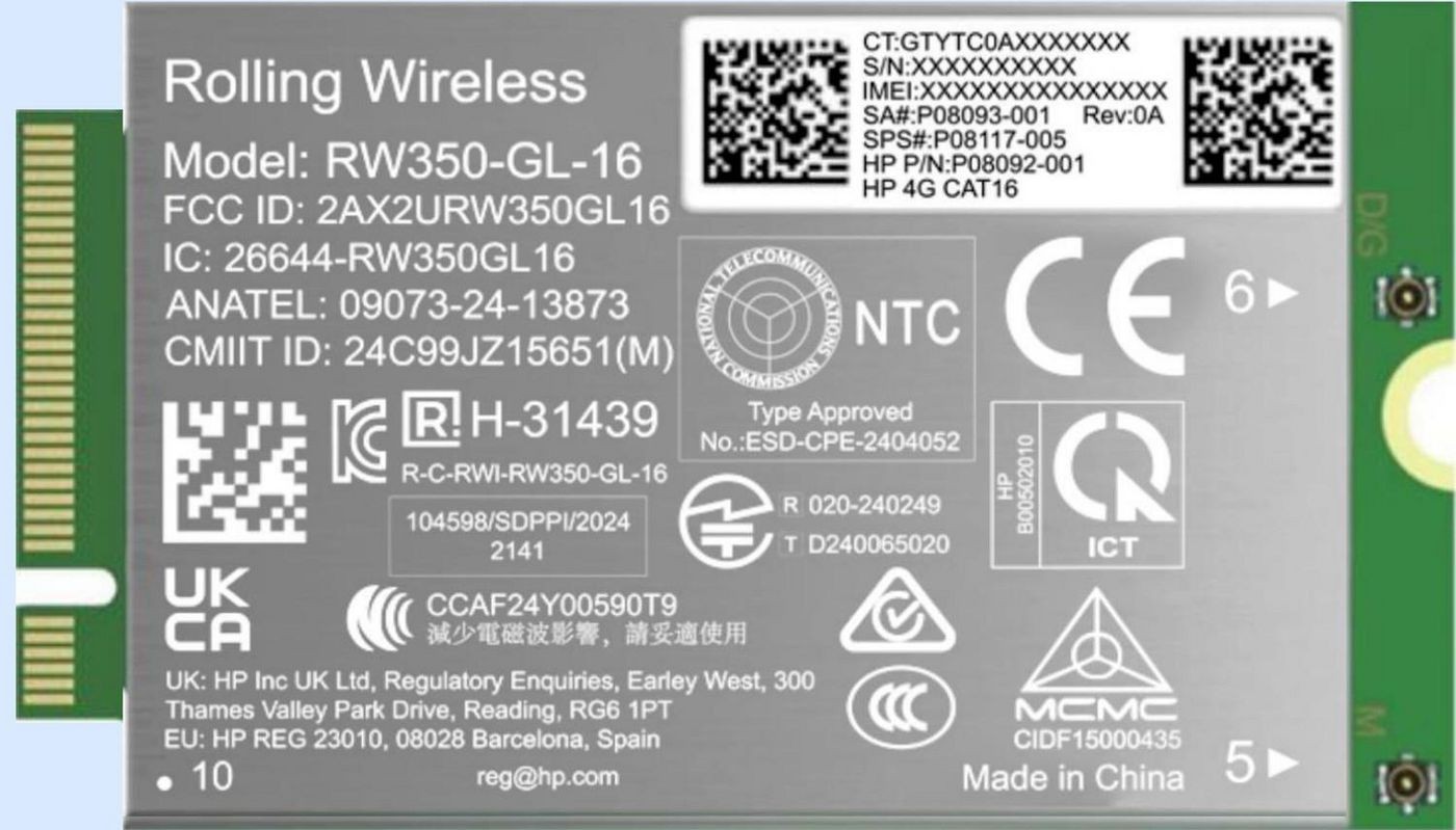 HP B8BD2AA 4G LTE-AP Cat 16 WWAN