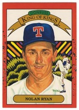 1990 Donruss King of Kings #665 B Nolan Ryan with # on back Texas Rangers