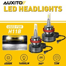 AUXITO H11B LED Headlight Bulbs LMP High Low Beam Light 6500K Super White Canbus