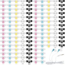 300 Packs Bulk Earbuds Headphones Earphones Kids in Ear Earbuds Colorful Clas...