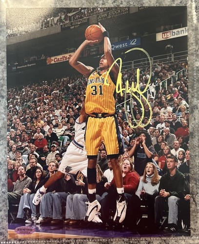 REGGIE MILLER SIGNED AUTOGRAPH 8X10 PHOTO INDIANA PACERS W/COA NBA ...
