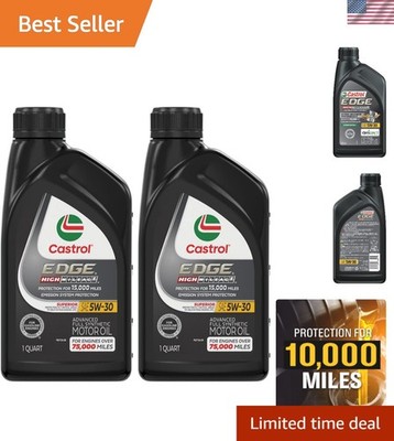 Edge 5W-30 Full Synthetic Motor Oil - 2 Bottles for Long-Lasting Engine Life