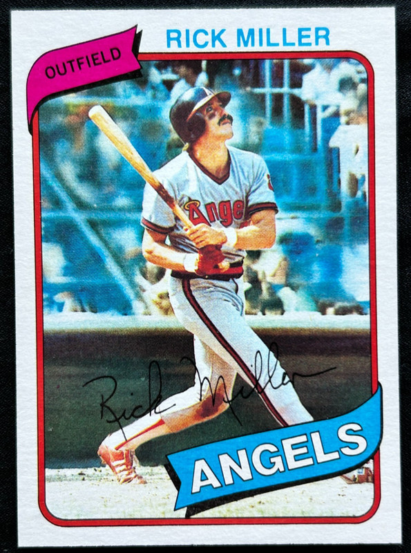 1980 Topps #48 RICK MILLER California Angels MLB baseball card EX/MT+