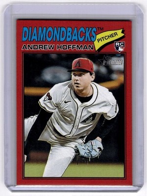 2026 Topps Heritage Red Border Andrew Hoffman Rookie Arizona Diamondbacks #211