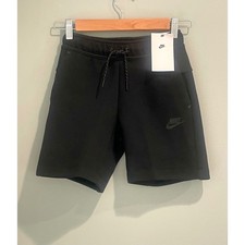 Nike Kids Black Tech Fleece Athletic Shorts Size Small