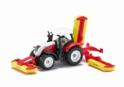 Siku 1672 Steyr Farm Tractor with Pottinger 3-Way Mower 1/64 S Scale Diecast MIB