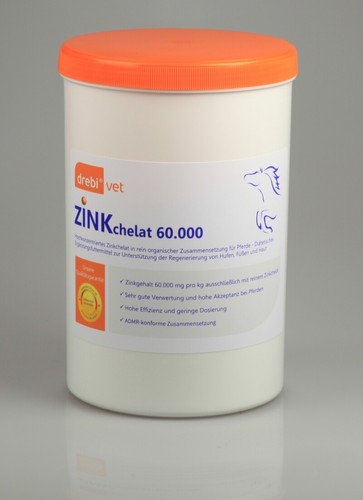 Zink Chelat rein organisch für Pferde hochdosiert 60.000 mg/kg 250g in Dose - Bild 2 von 3