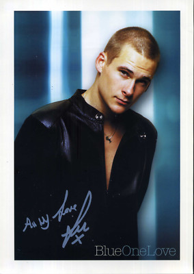 LEE RYAN Signed 'Blue - One Love' Photograph - Pop Singer & Actor - Preprint