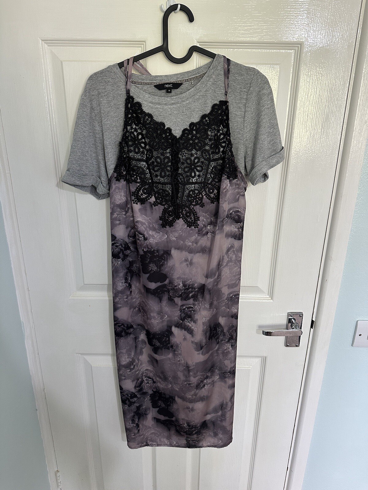 Next T-Shirt and Dress set - Size 10. Grey and Purple.