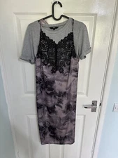 Next T-Shirt and Dress set - Size 10. Grey and Purple.