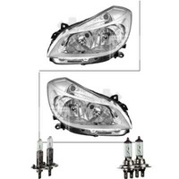 Scheinwerfer Set FüR Renault Clio Bj. 02/08->> H1+H7 Inkl. Osram Lampen