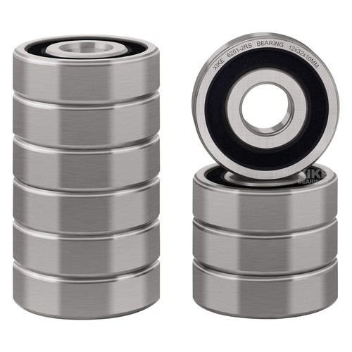 Paquete de 10 rodamientos de bolas prelubricados 6201-2RS doble sellado - suaves y duraderos - Imagen 5 de 9