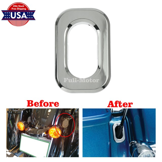 Chrome Antenna Hole Accent Cover Fit For Harley Street Glide Road King 20172020 eBay