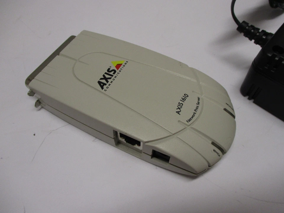 AXIS 1610 Network Print Server 0095-011-01 w/Cable Power Adapter - Image 2 of 4