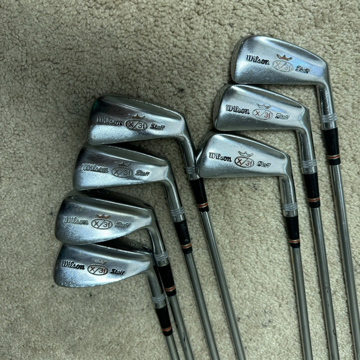 Wilson X31 3-9 iron set Wilson R-flex steel shafts Wilson Staff