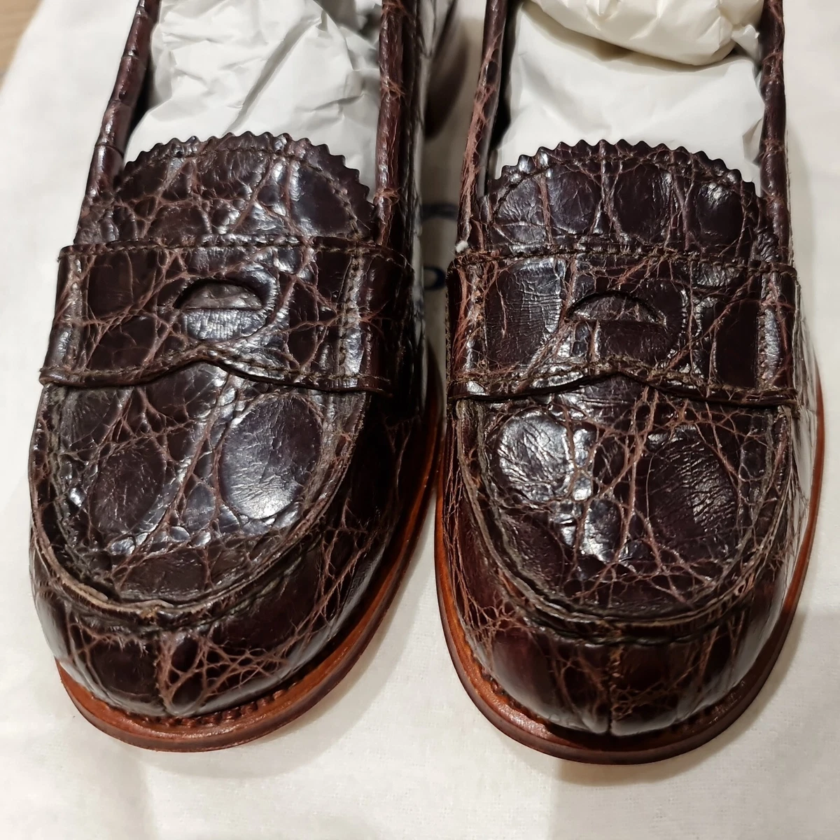 Prada crocodile shop loafers
